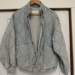 Quilted washed denim jacket by Blank NYC size small
